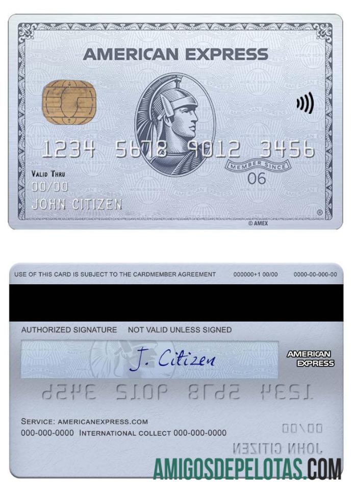 Cartão Amex Platinum dos EUA Chase Bank baixar para verificação